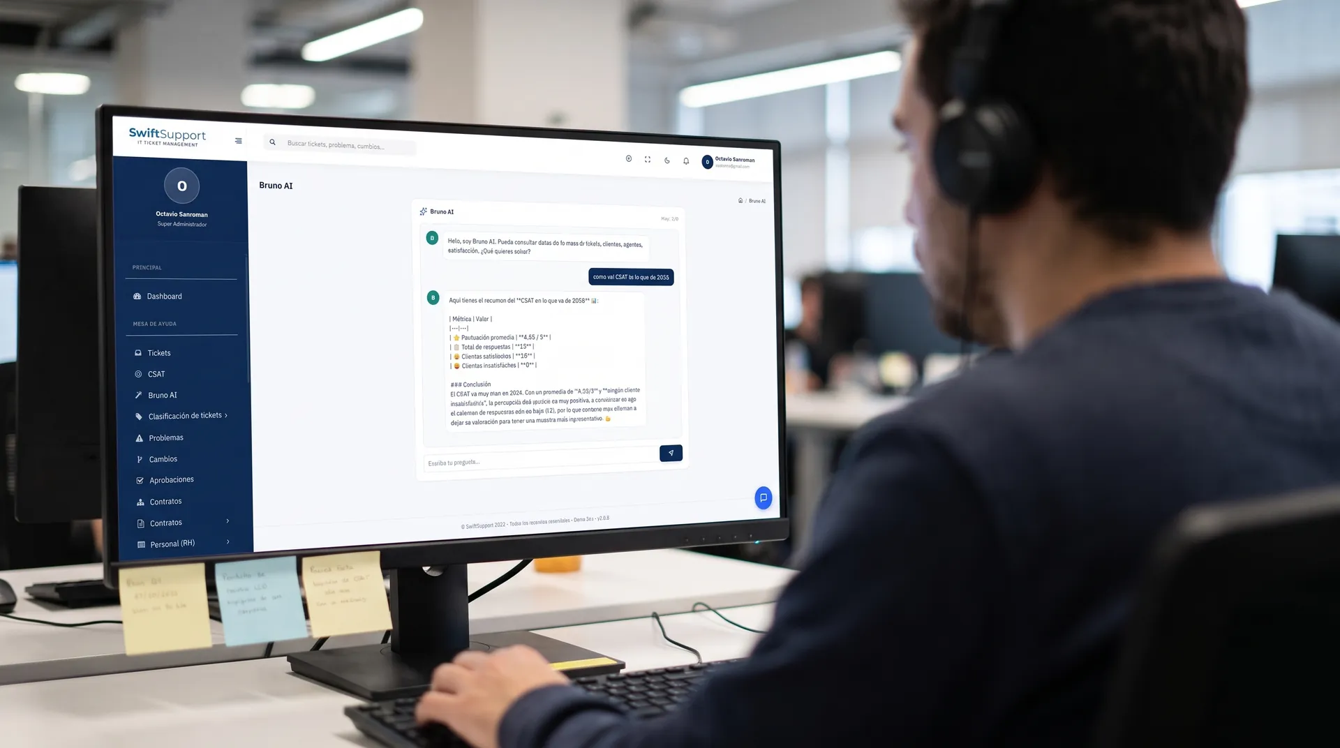 Ask Bruno with Swift Support