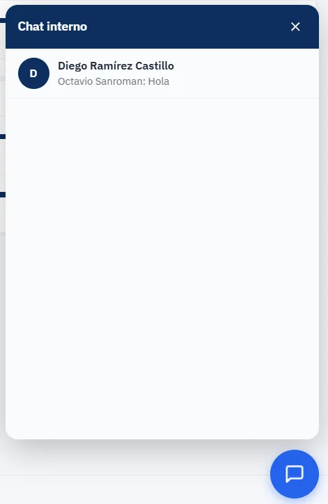Internal chat window with a conversation between two support team members