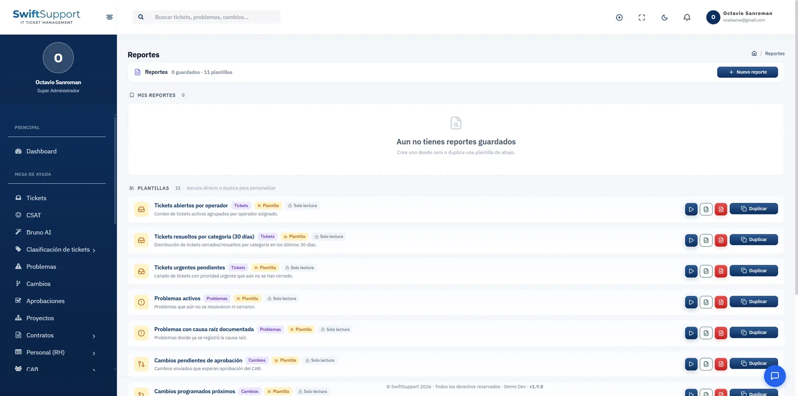 Reports in Swift Support